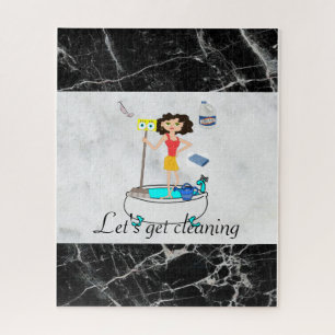 Puzzles Cleaning Lady Marble Black
