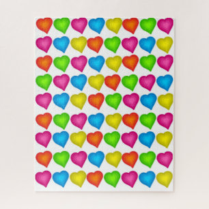 Puzzles Coloured Hearts