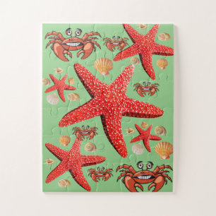 Puzzles Crab Starfish Beach Shells