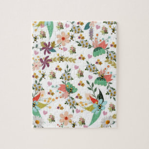 Puzzles Floral Bumblebee