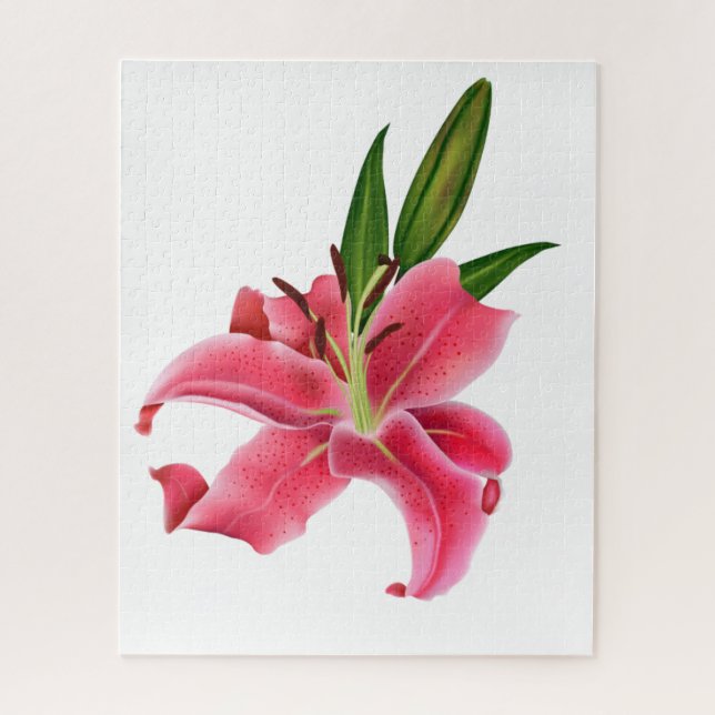 Puzzles Floral Pink Lily (Vertical)