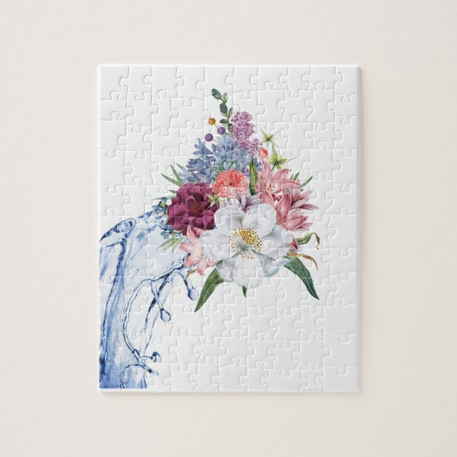 Puzzles Floral White Flowers (Vertical)