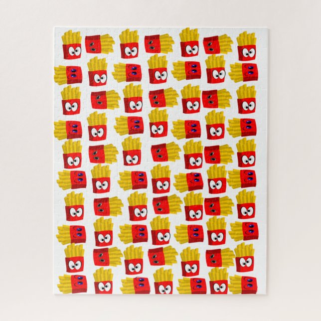 Puzzles French Fries White (Vertical)