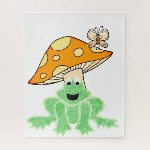 Puzzles Frog Mushroom Butterfly