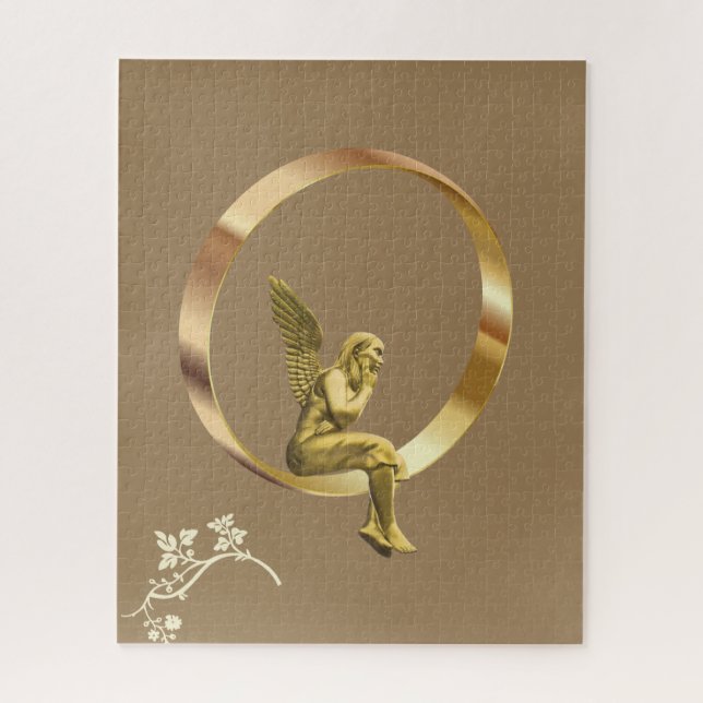 Puzzles Gold Angel Floral  (Vertical)
