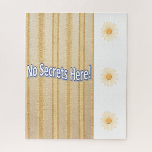 Puzzles Gold Stripe Beige Flowers Floral No Secret