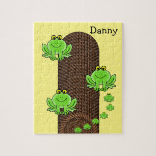 Puzzles Green Frogs Rope Yellow