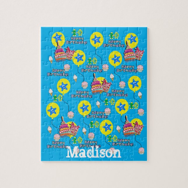 Puzzles, Happy 10th Birthday, #10 Birthday Blue Jigsaw Puzzle (Vertical)