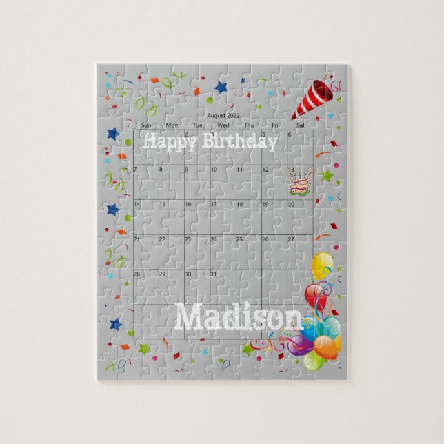 Puzzles, Happy Birthday August 2022 Jigsaw Puzzle (Vertical)