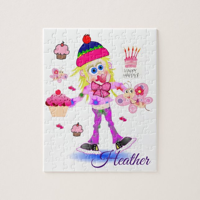 Puzzles Happy Birthday Cake Butterfly (Vertical)