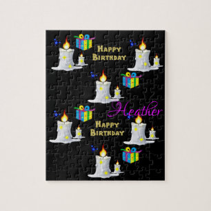 Puzzles Happy Birthday Candles Gifts