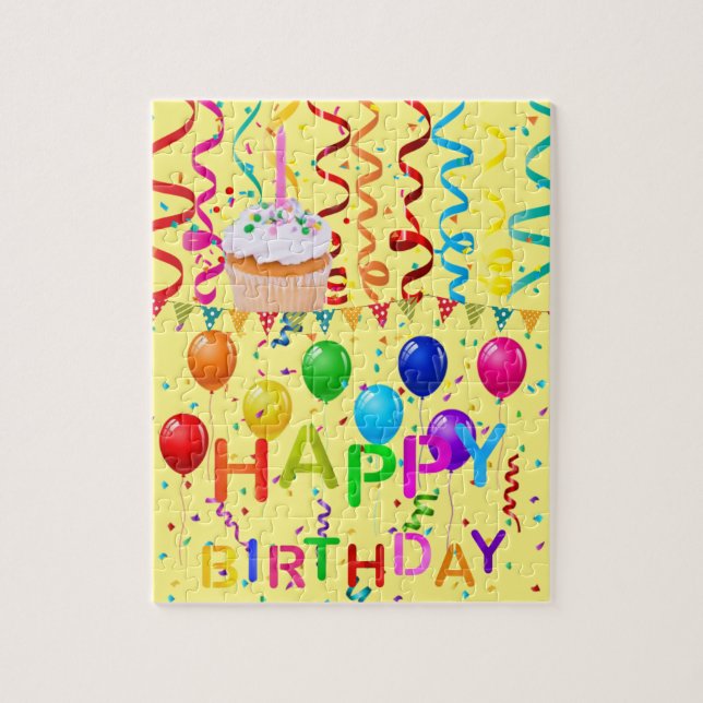 Puzzles Happy Birthday Cupcake (Vertical)