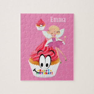 Puzzles Happy Birthday Fairy Cupcake