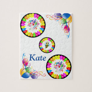 Puzzles Happy Birthday Floral Balloons
