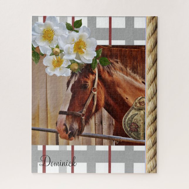 Puzzles Horse Floral (Vertical)