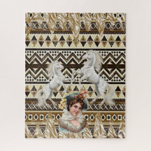 Puzzles Horse Floral Victorian