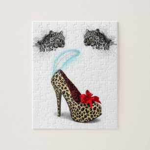 Puzzles Leopard Heels