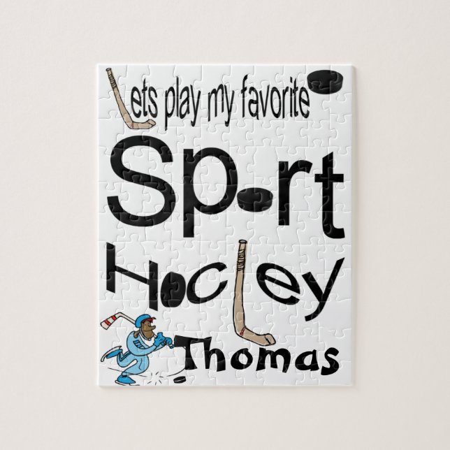 Puzzles Let's Play our Favourite Sport Hockey (Vertical)