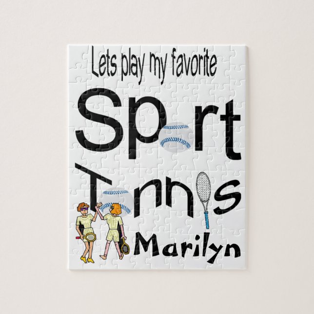 Puzzles Let's Play our Favourite Sport Tennis (Vertical)