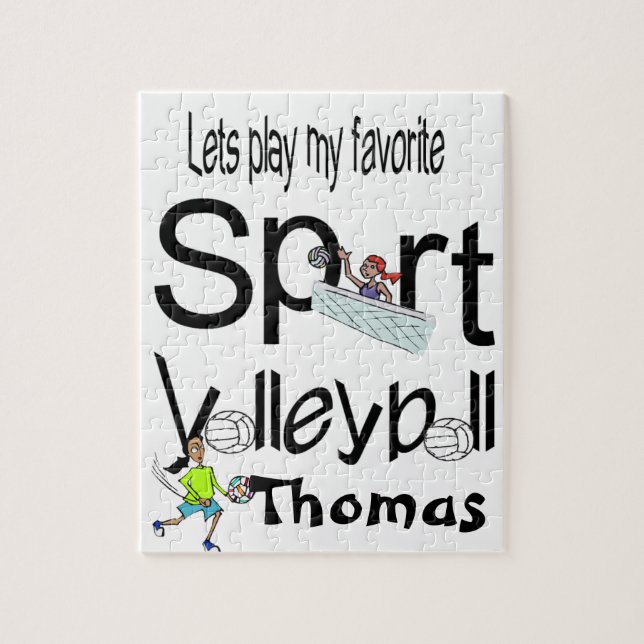 Puzzles Let's Play our Favourite Sport Volleyball  (Vertical)