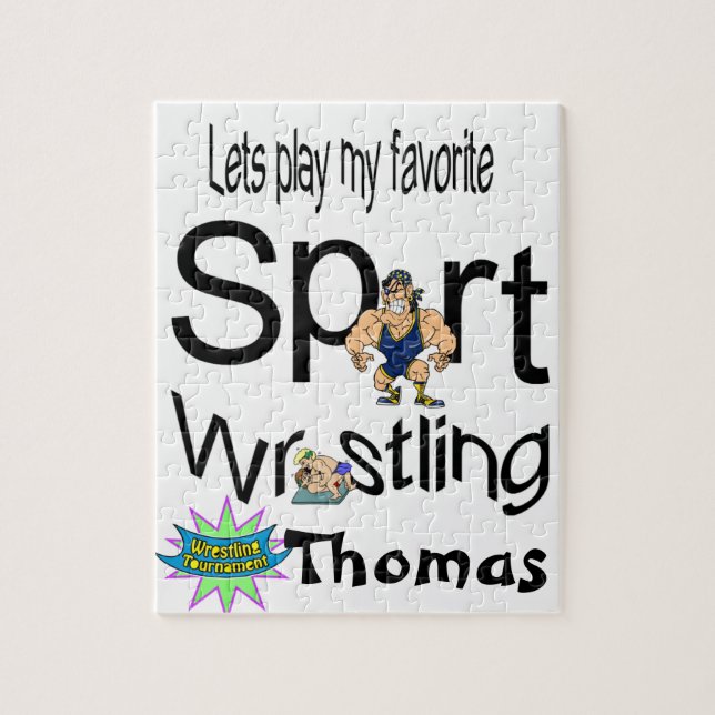 Puzzles Let's Play our Favourite Sport Wrestling (Vertical)