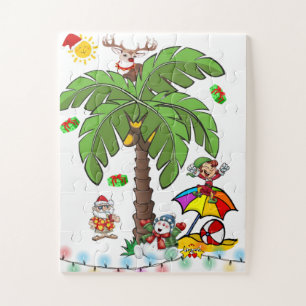 Puzzles Merry Christmas Beach Bum Santa Claus