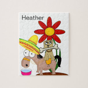 Puzzles Mexican Donkey Dog Floral