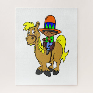 Puzzles Mexican Man Horse