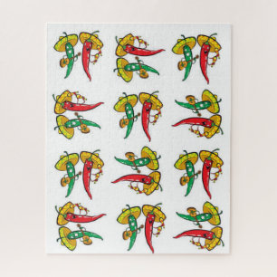 Puzzles Mexican Red Green Peppers