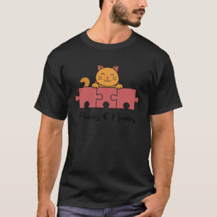 Puzzles Nuzzles Cat Puzzle Piece Game Jigsaw Puzzl T-Shirt