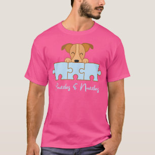 Puzzles Nuzzles Dog Puzzle Piece Game Jigsaw Puzzl T-Shirt