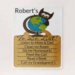Puzzles Owl Earth To Do List!