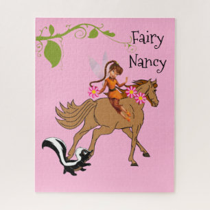 Puzzles Pink Fairy Horse Skunk