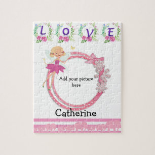 Puzzles Pink Fairy Love Floral