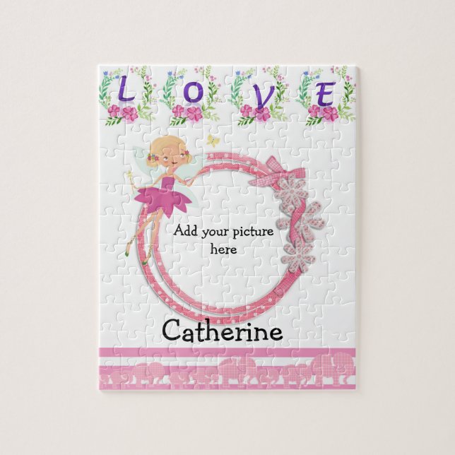 Puzzles Pink Fairy Love Floral (Vertical)