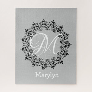 Puzzles Pink Floral Monogram