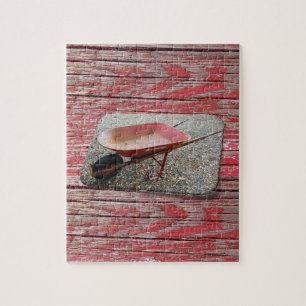 Puzzles Pink Grey Wheelbarrow