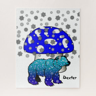 Puzzles Polar Bear Snowflakes Mushroom