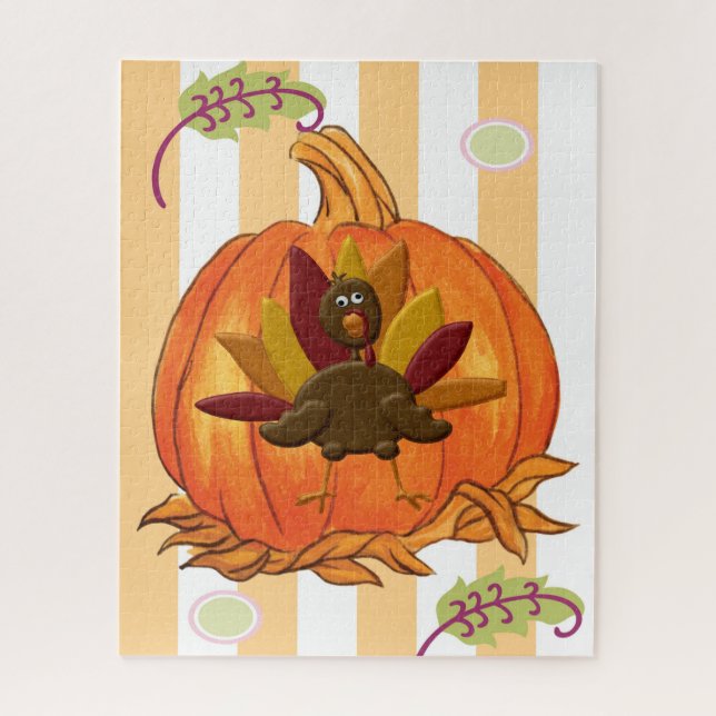 Puzzles Pumpkin Orange Turkey  (Vertical)