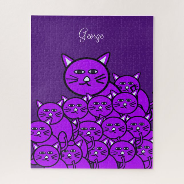 Puzzles Purple Cats (Vertical)