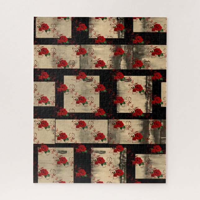 Puzzles Red Rose (Vertical)