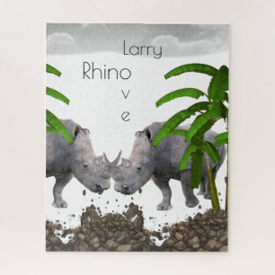 Puzzles Rhinoceros Love