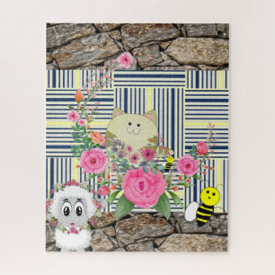 Puzzles Rock Cat Sheep Floral Bumblebee Floral