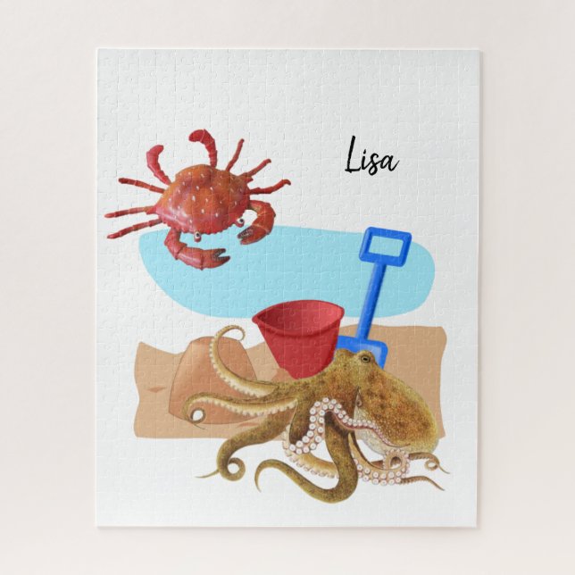 Puzzles Sand Crab Octopus (Vertical)