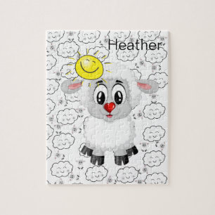Puzzles Sheep Clouds Sun