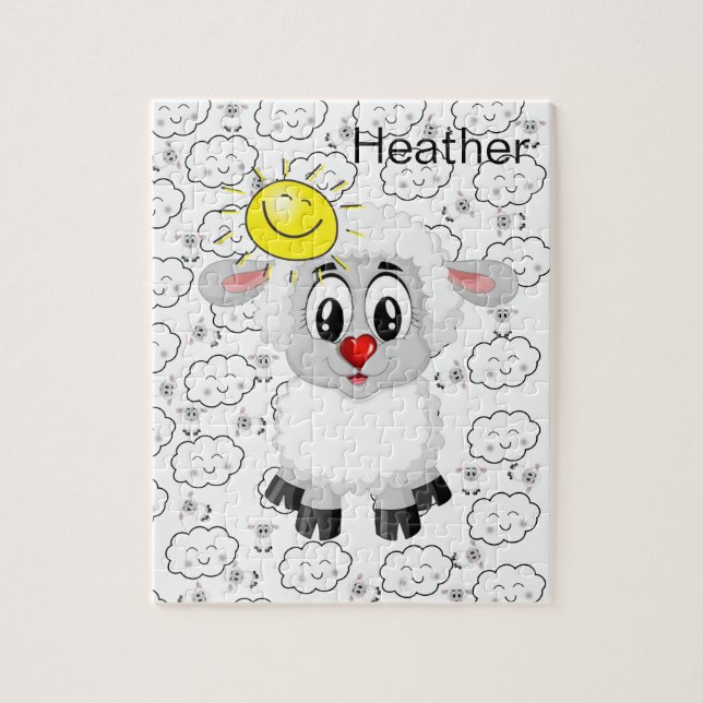 Puzzles Sheep Clouds Sun (Vertical)