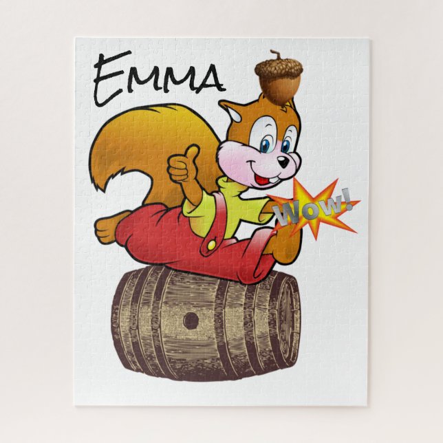 Puzzles Squirrel Acorn Barrel (Vertical)