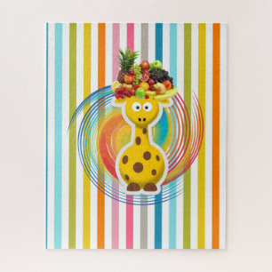 Puzzles Stripe Giraffe Fruit