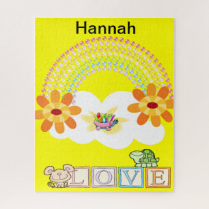 Puzzles Turtle Love Rainbow Sun Clouds
