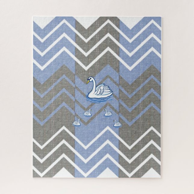Puzzles White Swan Herringbone (Vertical)